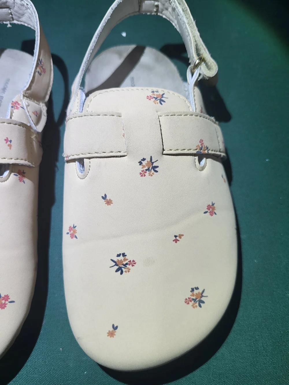 Baby Floral Slingback Shoes in Pale Pink